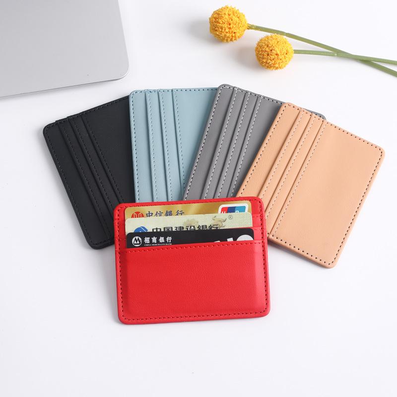 ultra-thin card holder large capacity card holder small card holder multiple card slots women's small exquisite leather pu card holder card holder wholesale