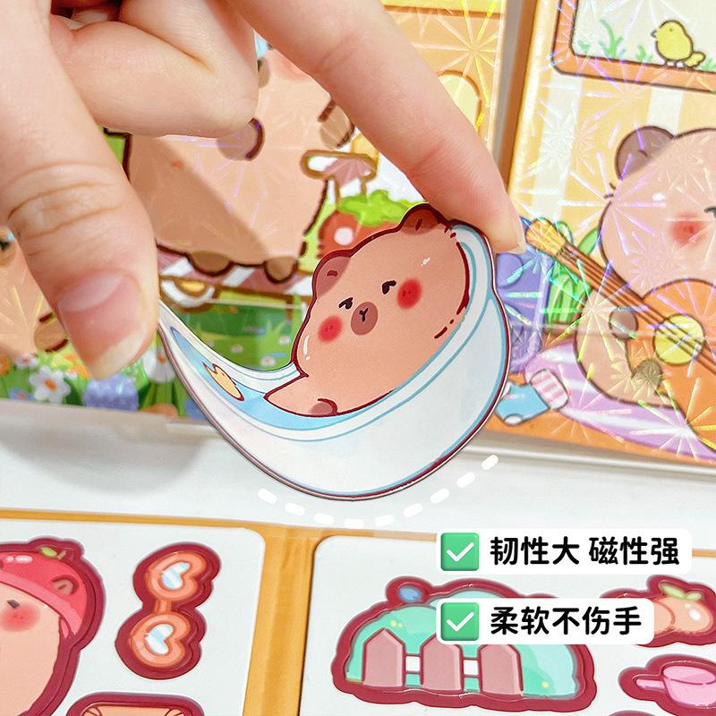 kabibala quiet book magnetic suction sticker book homemade cutting-free bubble stickers quiet book handmade diy toys Application Scenario