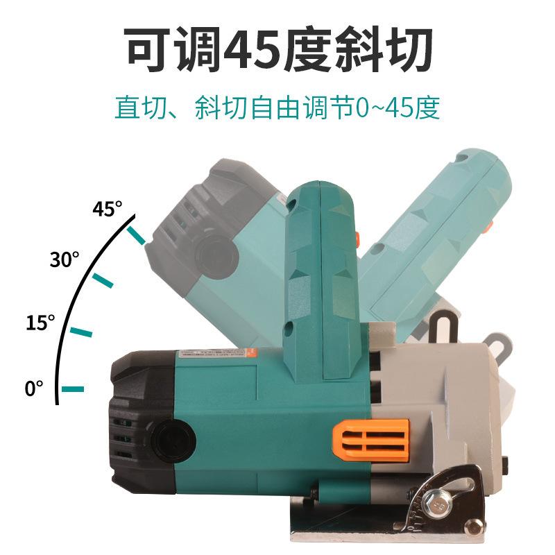 stone cutting machine tile woodworking small portable household floor tile stone cutting machine slotting machine cutting saw chainsaw details Picture