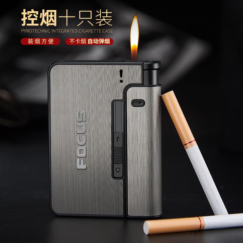 cross-border jd001 cigarette case replaceable lighter creative cigarette case separate 10 pack cigarette case wholesale