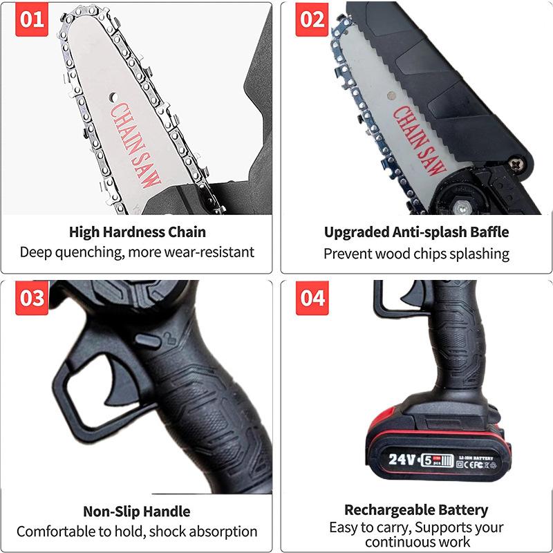 cross-border mini saw portable chainsaw pruning saw rechargeable small chainsaw single-hand chainsaw garden chainsaw Application Scenario