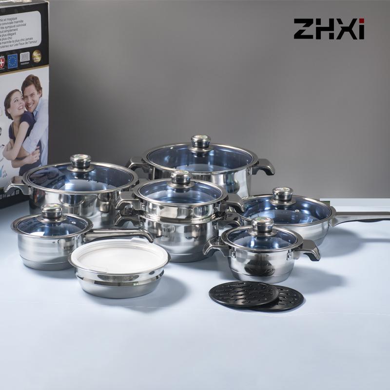 stainless steel pot cookware sets 60pcs stainless steel cookware set pot outlet set temperature control pot