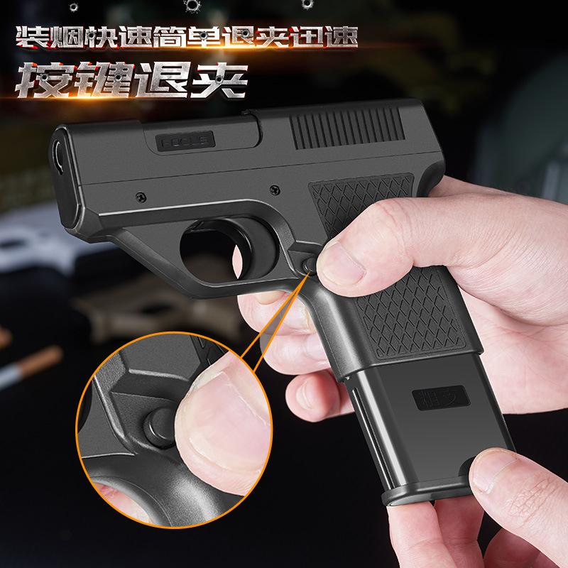 focus yh096 cartridge cigarette case direct punch gas lighters multi-functional thick medium thin three-in-one cigarette case details Picture