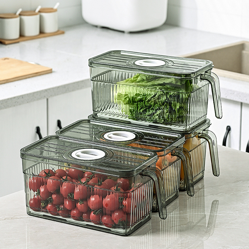 Y103-1029 Refrigerator storage and organizing artifacts Drawer box Storage box Organizing box Egg food preservation box details Picture