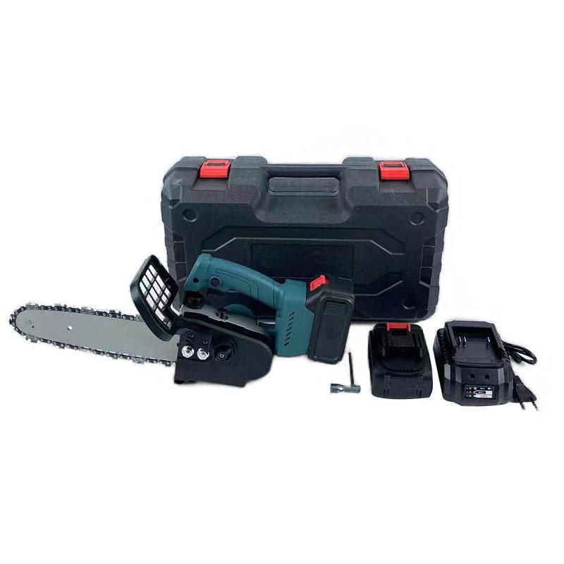 10-inch brushless lithium chainsaw wireless charging electric chain saw household garden small portable manual cutting wood cutting saw Item Picture