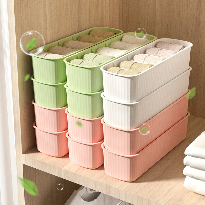 W36-W2015 Sock storage box Household compartmentalized underwear underwear multi-compartment organizer drawer type storage compartmentalized storage box full figure