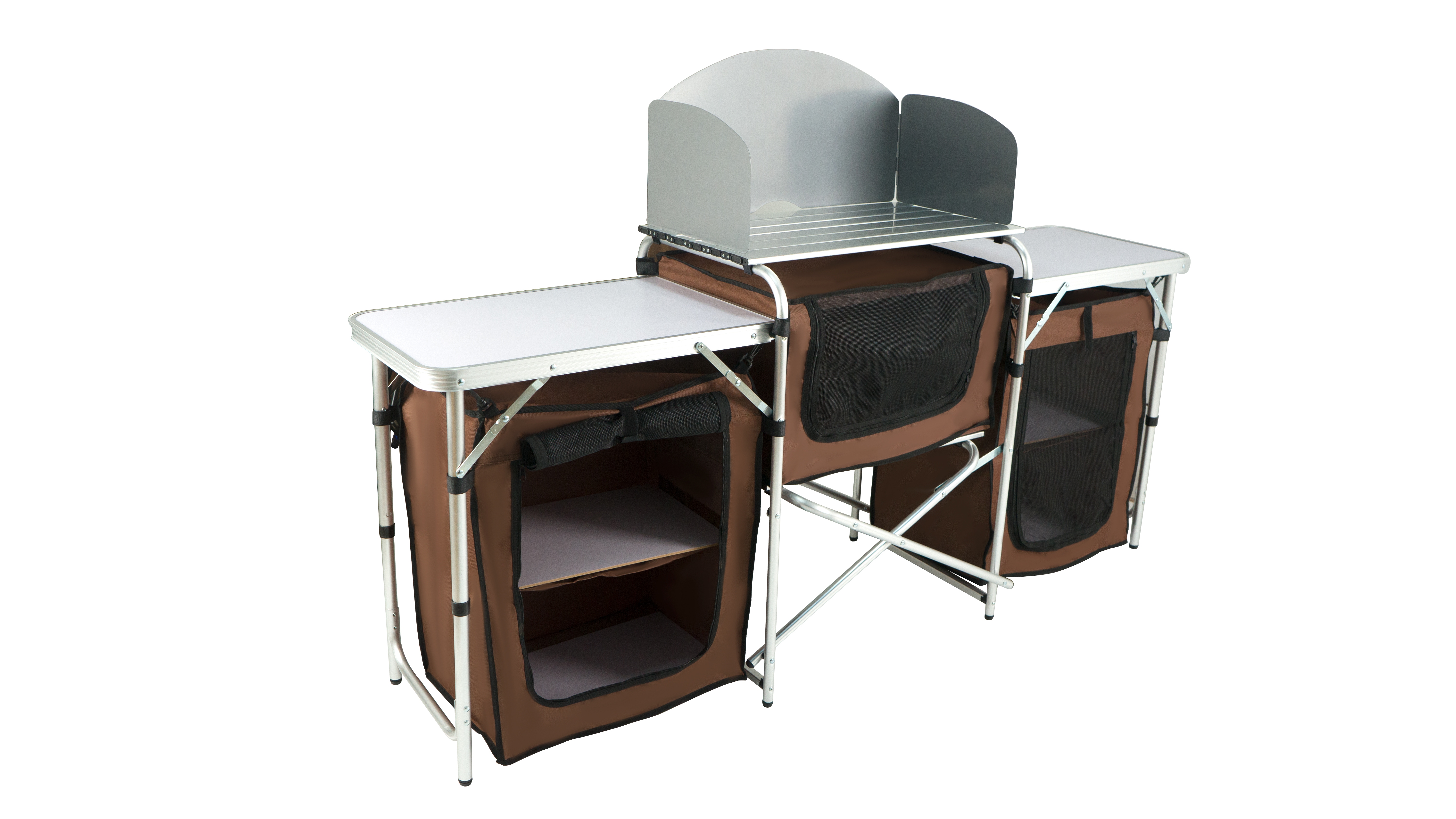 CHANODUG/ Chanodug Outdoor Camping Portable Kitchen Table, Portable camping aluminum alloy multi-functional igt folding table
