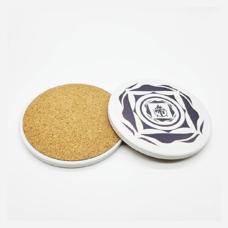 ceramic diatom ooze water absorbent coaster hotel creative coaster custom logo car non-slip heatproof coaster custom Application Scenario