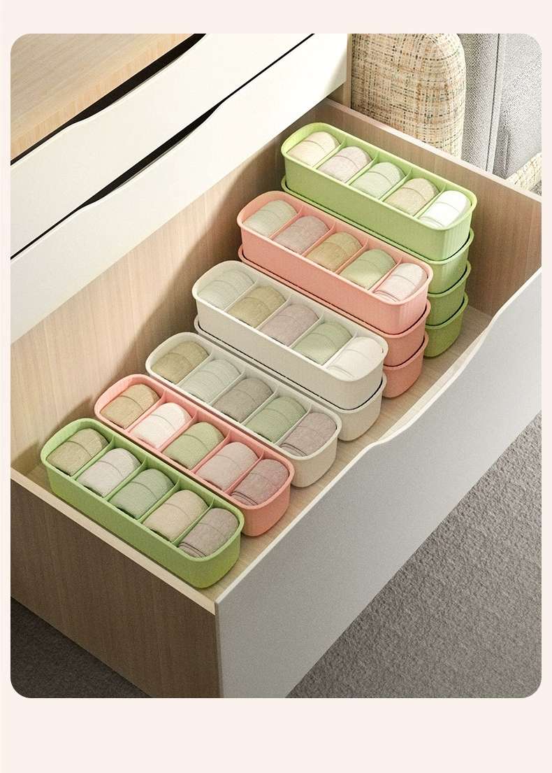 W36-W2015 Sock storage box Household compartmentalized underwear underwear multi-compartment organizer drawer type storage compartmentalized storage box undefined