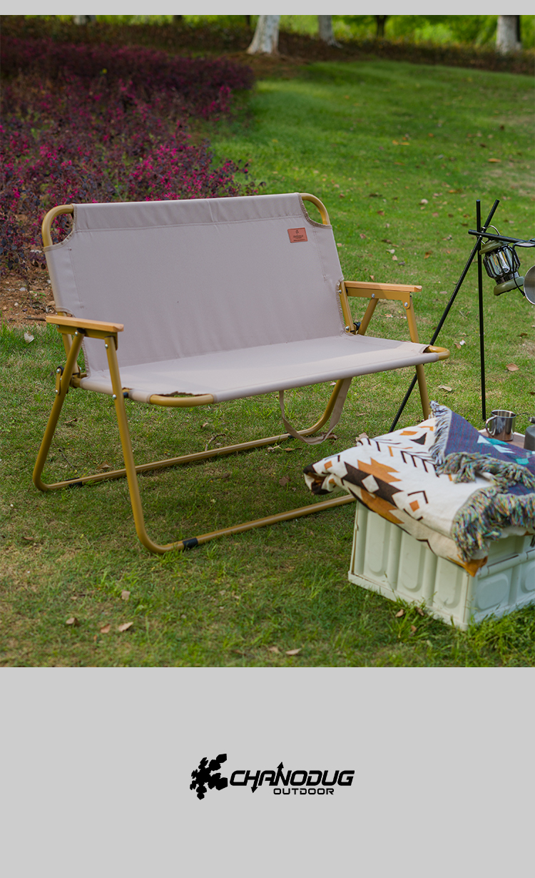 CHANODUG/ Chanodug Outdoor Camping folding Aluminum Double Gold Beach Chair pic 9