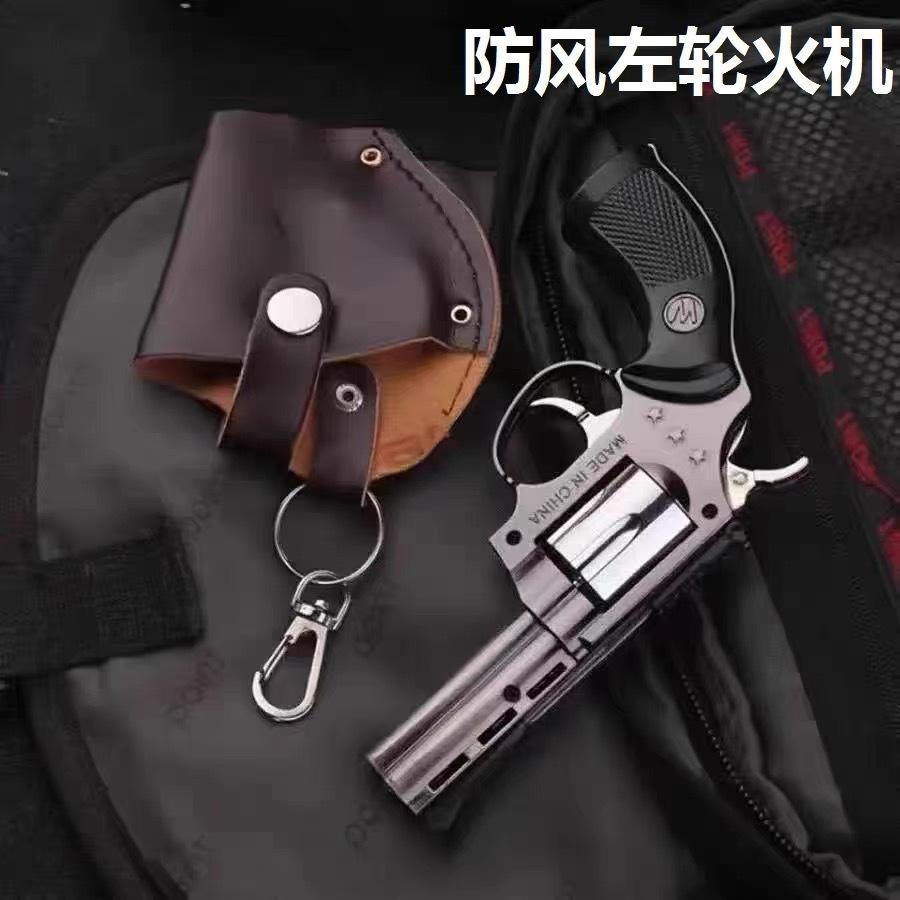 tz608 left wheel gas lighters red flame pistol model cigarette lighter photography props