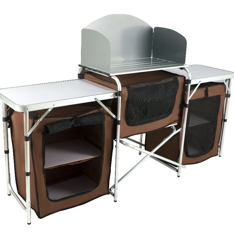 CHANODUG/ Chanodug Outdoor Camping Portable Kitchen Table, Portable camping aluminum alloy multi-functional igt folding table pic 1