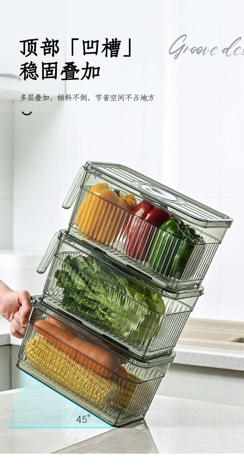 Y103-1029 Refrigerator storage and organizing artifacts Drawer box Storage box Organizing box Egg food preservation box undefined
