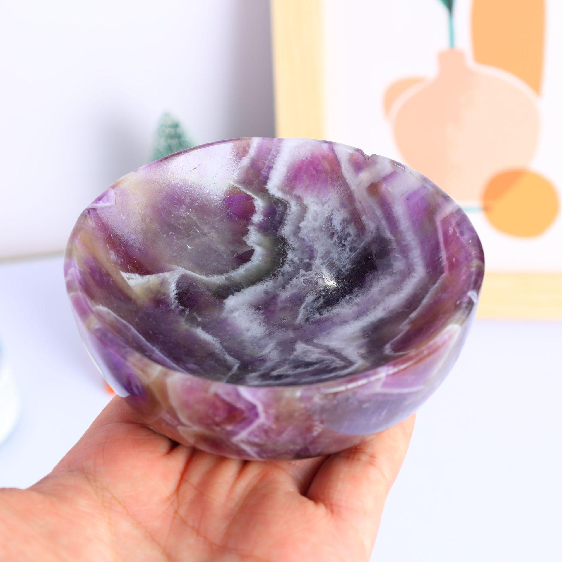 natural crystal dream amethyst bowl original crystal polished amethyst degaussing bowl crystal crafts ornaments wholesale
