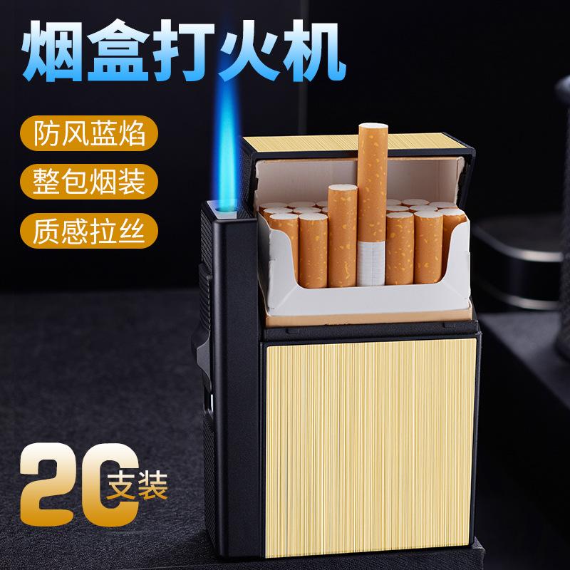 20 PCs Cigarette Case USB Charging Cigarette Case Cigarette Lighter Lighter Creative Personality DIY Metal Cigarette Case Lighter