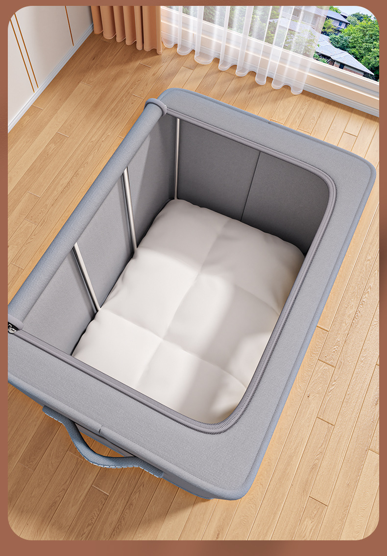 衣服整理箱子家用装衣物大容量衣柜钢架折叠储物收纳箱牛津布收纳箱详情3