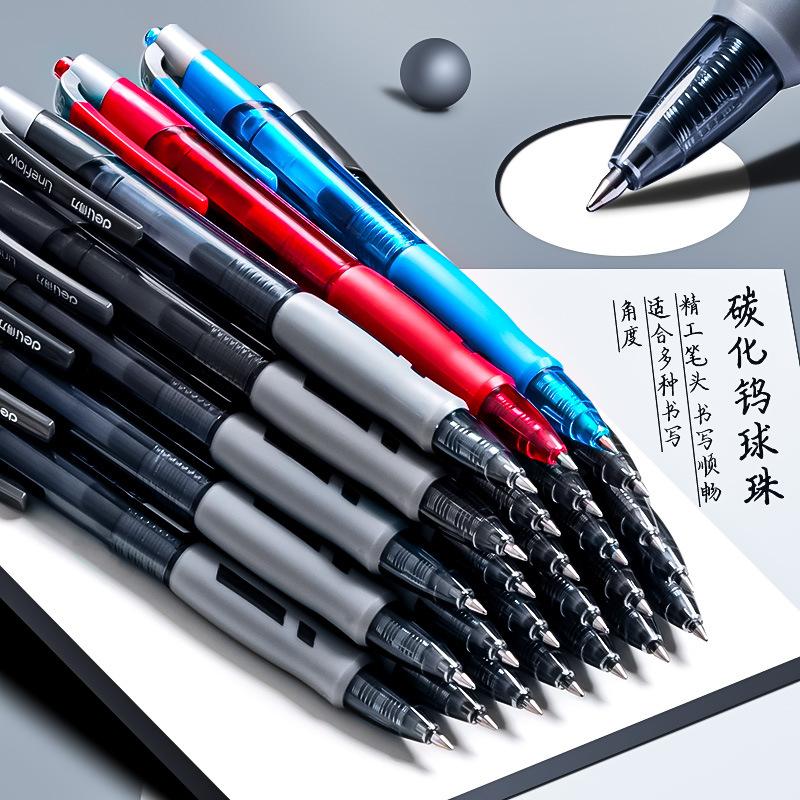 deli s08 press gel pen 0.5 bullet pen gel pen office stationery press signature pressing pen ball pen details Picture