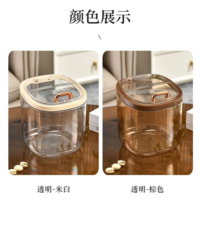 W74-WM-8851 Mini Desktop Trash can, cream-style bedroom bedside waste paper bin, InS-style light Luxury trash can detail image 12