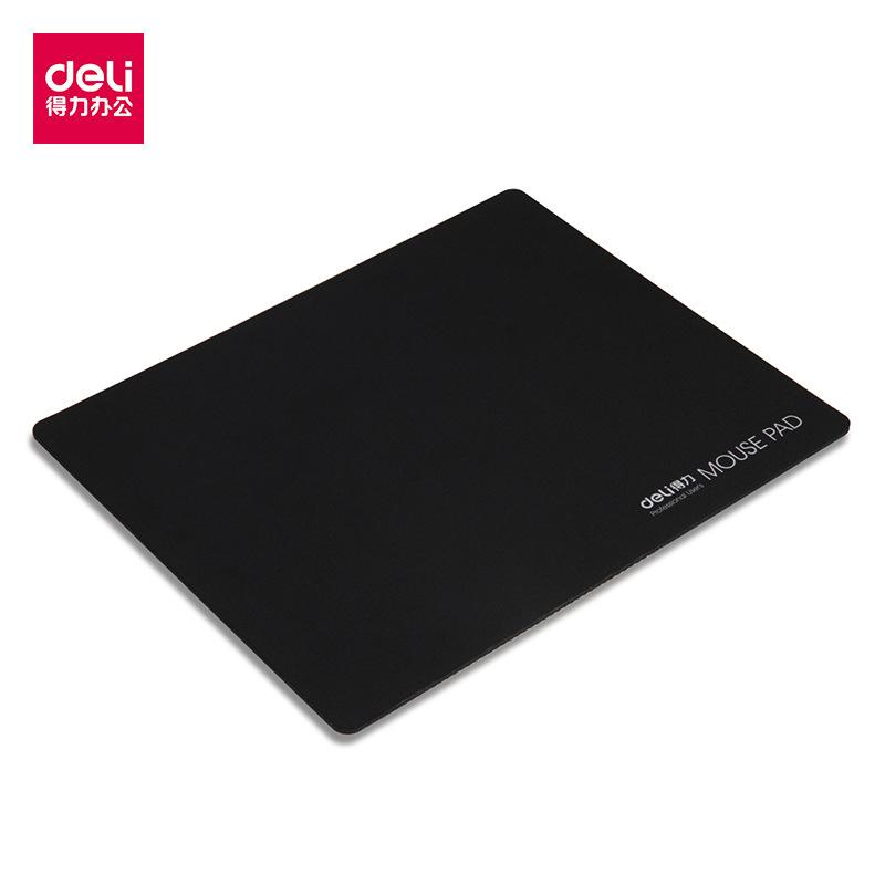 deli mouse pad 3691 extra large black with extra lining cloth cushion rubber material non-slip business office mouse pad details Picture