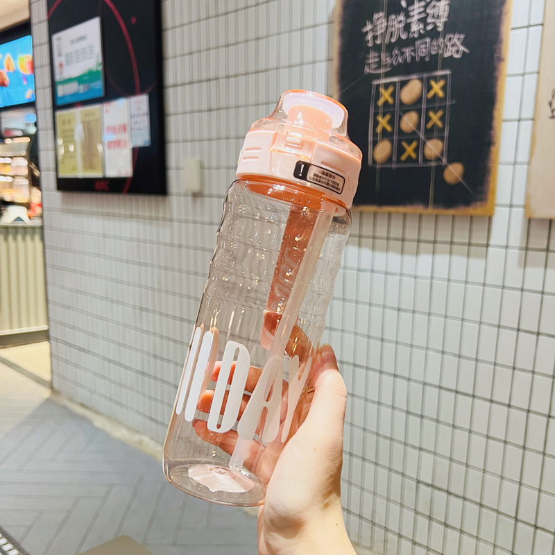 X152-XBD-6082 Summer water cup 780ML net red simple and fresh portable sports straw rope cup Item Picture