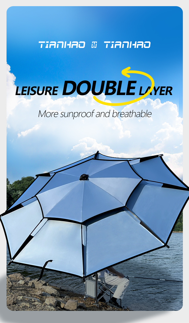 Outdoor Umbrella - poly pongee / Black Coating - Spring Tilt详情1