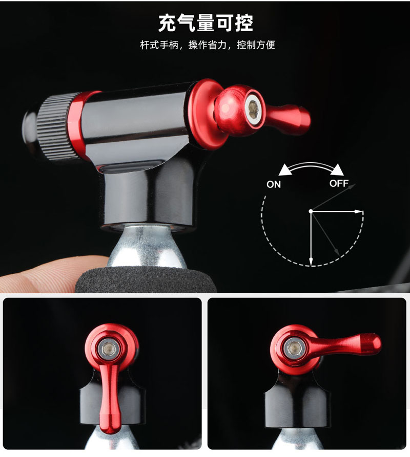 PC005 Emergency air pump, an aluminum alloy bicycle air pump mini, comes with a threaded CO2 carbon dioxide quick inflation head pic 11