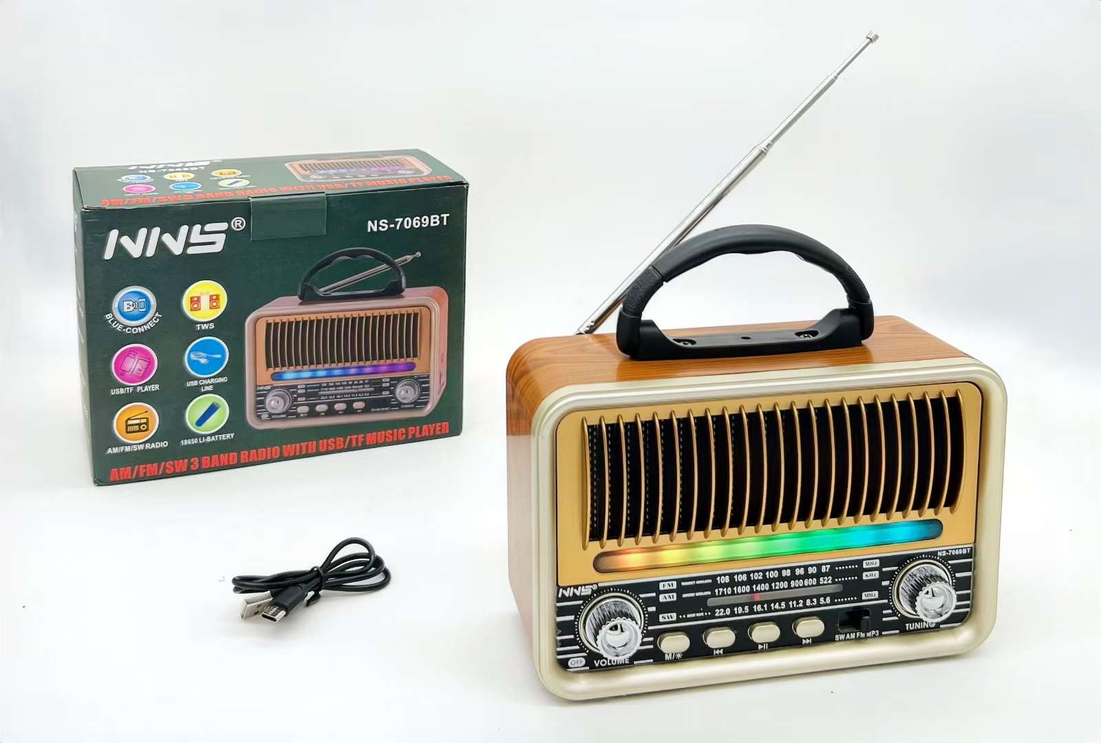 收音机蓝牙USB收音机老人复古小型收音机详情图4