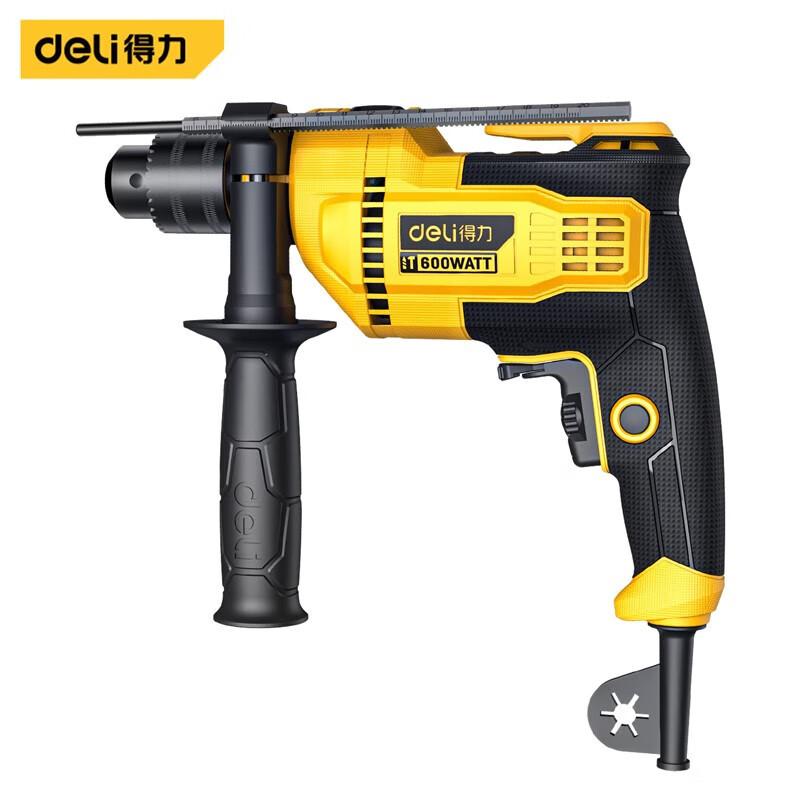 deli dl-cz13-w1-600w impact electric drill household light electric hand drill electric screwdriver ac electric drill full figure