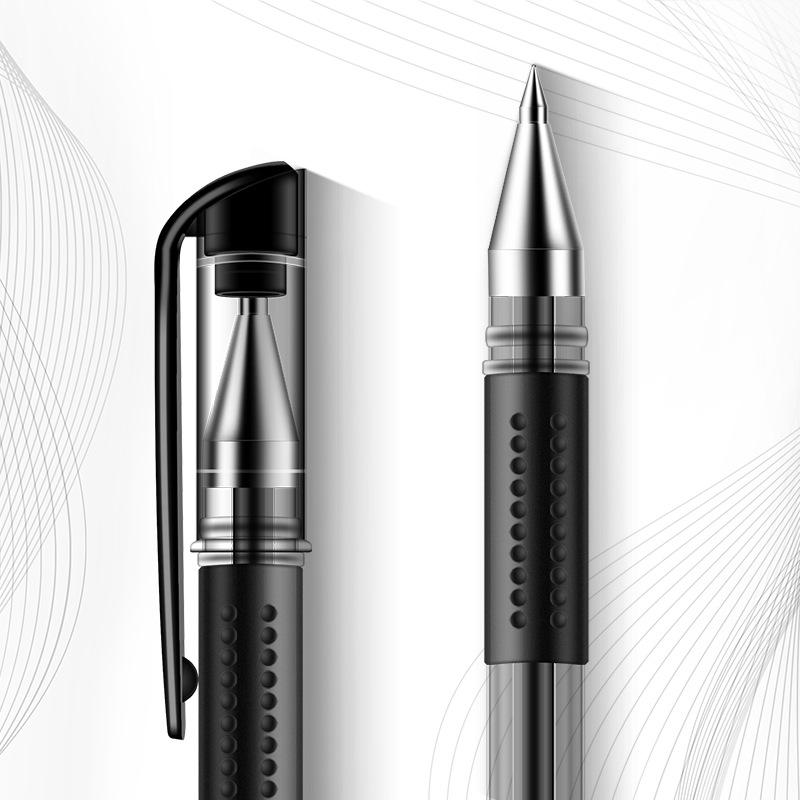 deli 6600es beads gel pen office signature quick-drying red and black carbon water-based paint pen office supplies wholesale details Picture