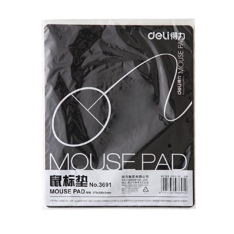 deli mouse pad 3691 extra large black with extra lining cloth cushion rubber material non-slip business office mouse pad Item Picture