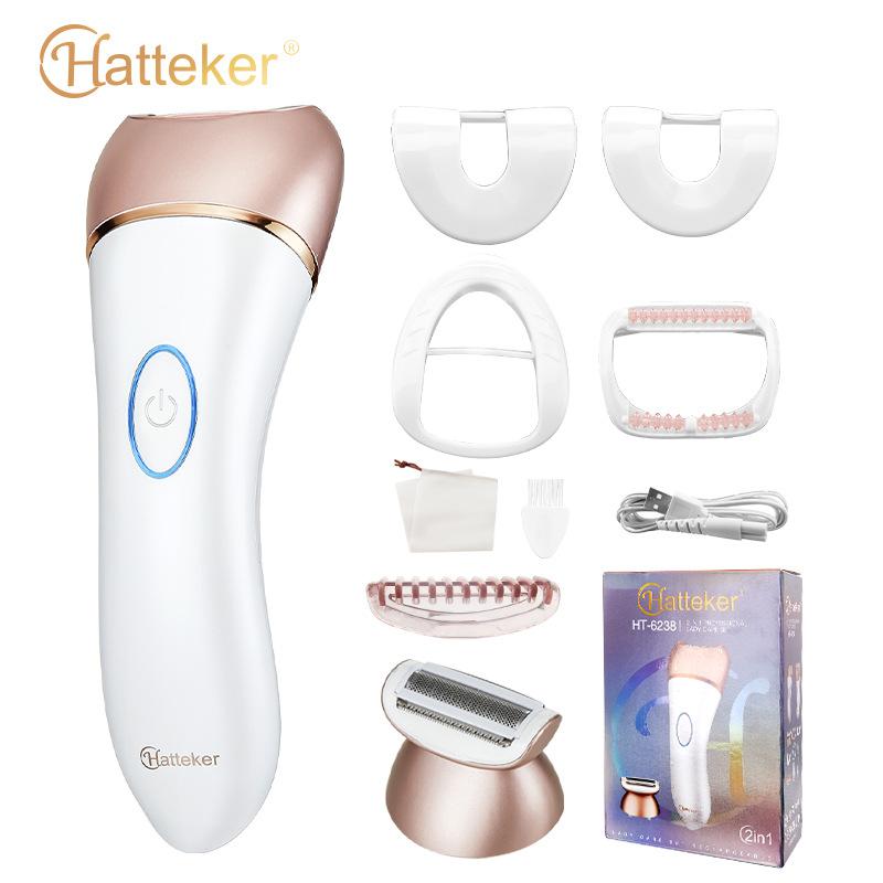 hatteker smart washing electric shaver women's digital display hair removal device two-in-one multi-function epilator