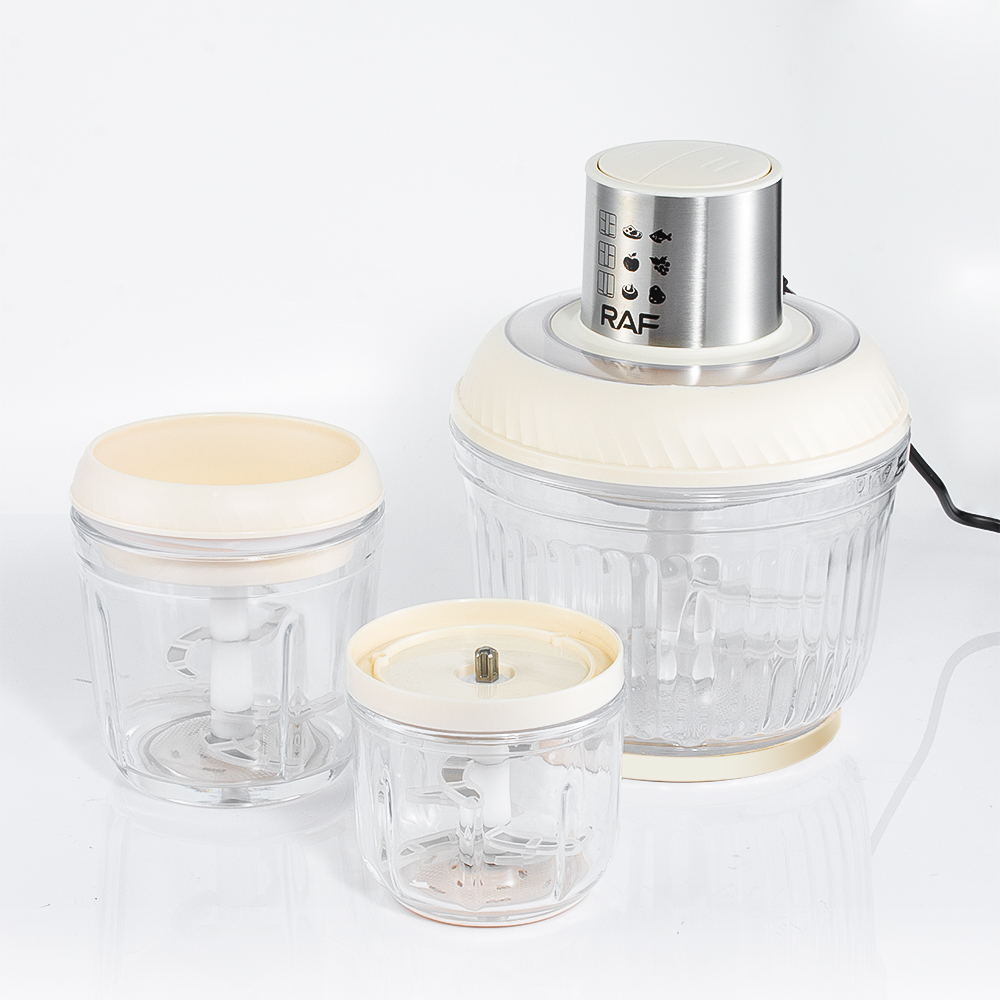 RAF European standard cross-border 3-in-1 electric meat grinder, glass large-capacity multi-scale filling grinder, garlic grinder and meat grinder Application Scenario