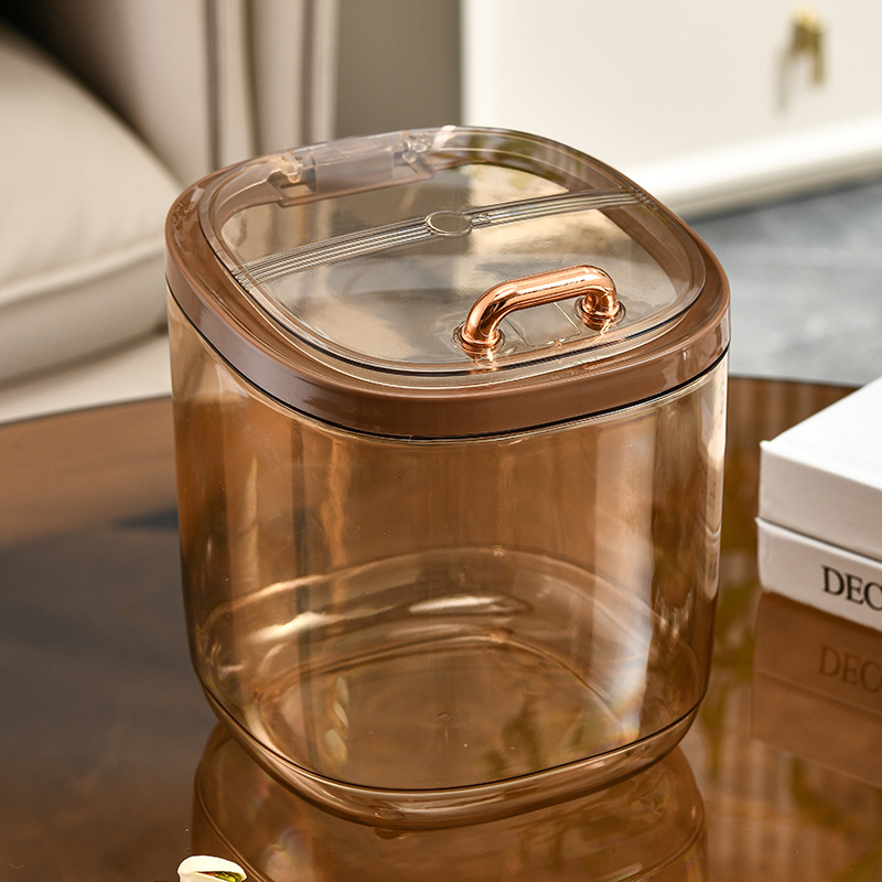 W74-WM-8851 Mini Desktop Trash can, cream-style bedroom bedside waste paper bin, InS-style light Luxury trash can Application Scenario