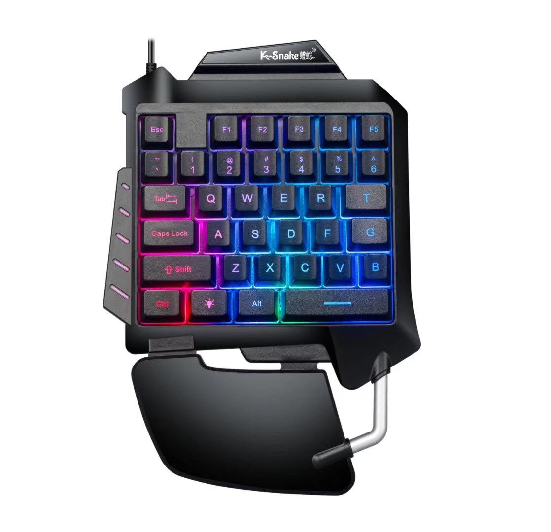 viper g92 single-hand keyboard mobile game luminous machinery feel game keyboard keypad cross-border amazon wholesale