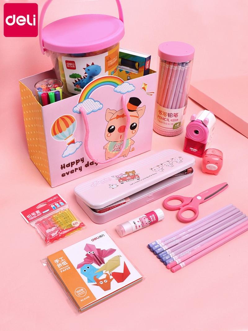 deli school stationery set kindergarten children christmas gift wholesale school supplies pupil prize Application Scenario