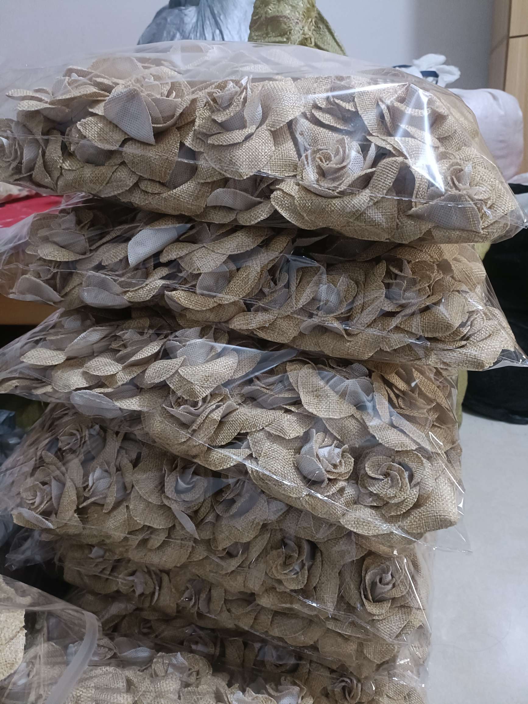 经典款仿麻玫瑰花产品图