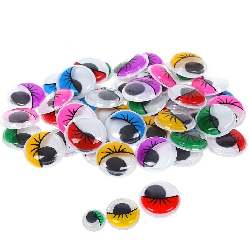children handmade material pouch animal eyeglasses fittings diy with adhesive tape black and white eye lashes eyeglasses fittings Application Scenario