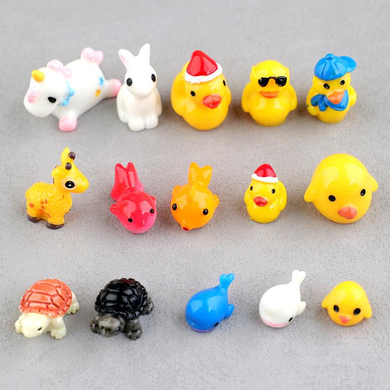 little duck whale goldfish diy resin accessories keychain pendant micro landscape ornaments diy cream glue phone case