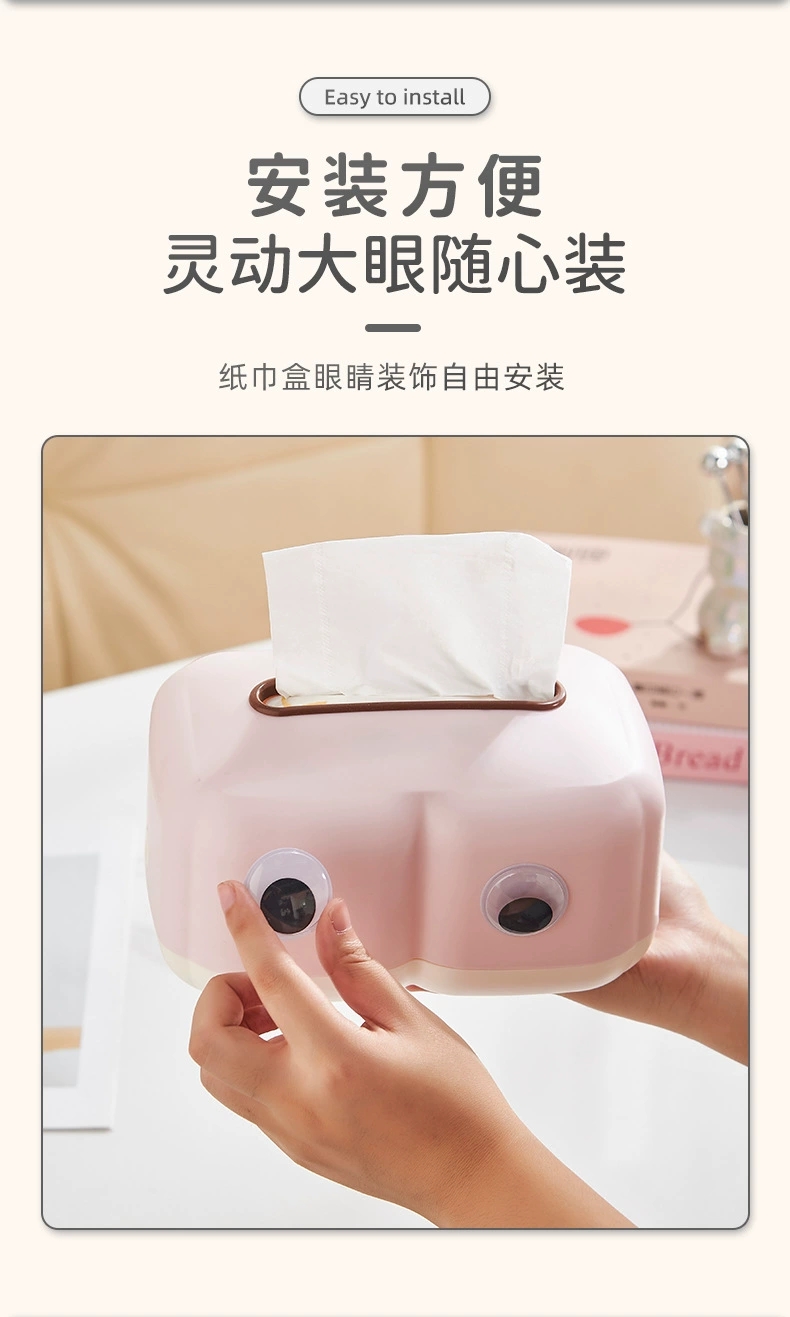 W74-8801 Tissue box Light luxury table top art decoration home cute creative pumping paper box undefined