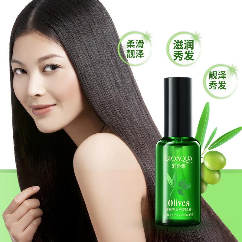 Bioaqua Olive Disposable Hair Care Essential Oil Dyeing and Perming Roll Straight Hair Conditioner Film Dry Dry Manic Split Hair Oil Specification drawing