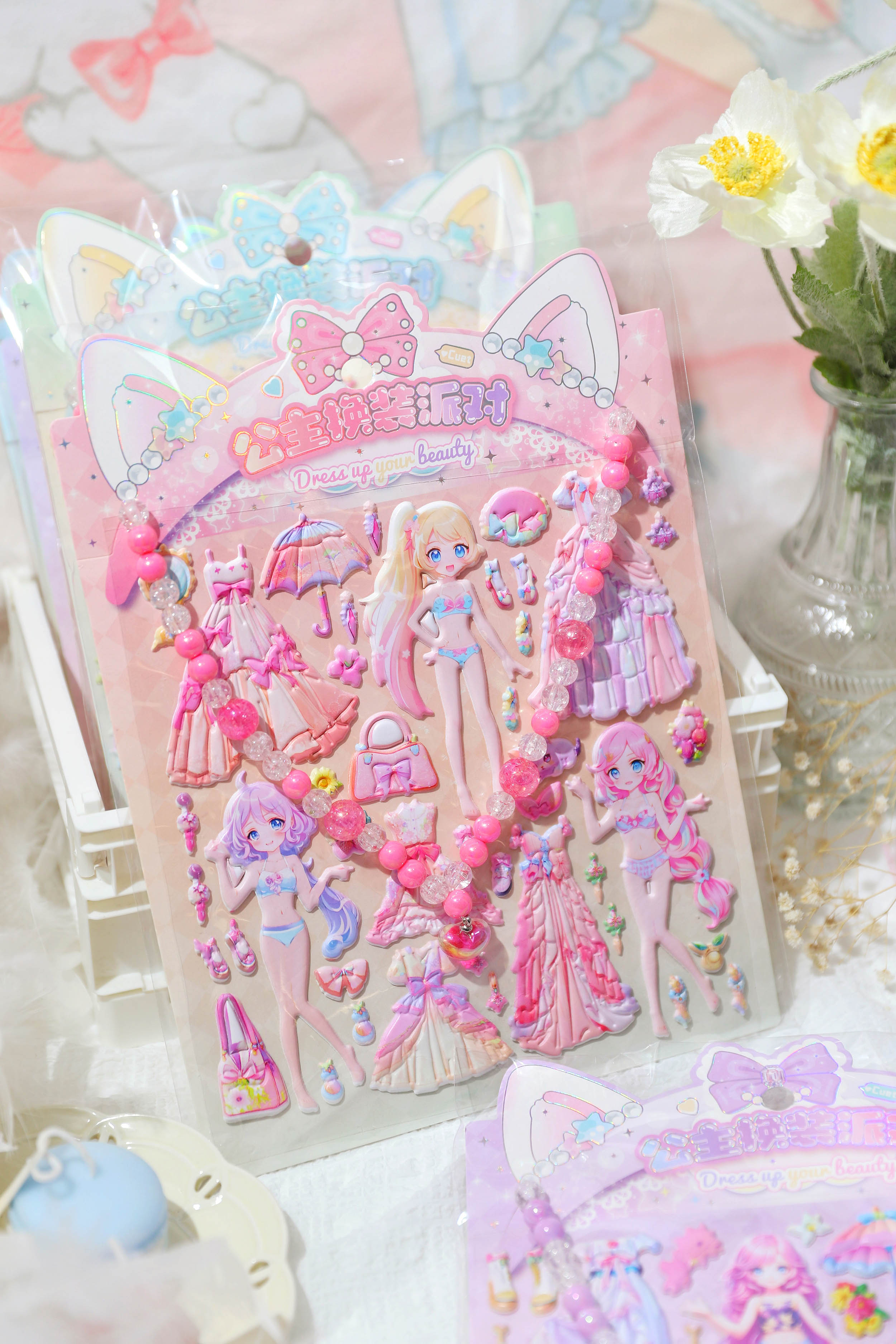 JH47W带项链芙蓉皮泡泡贴