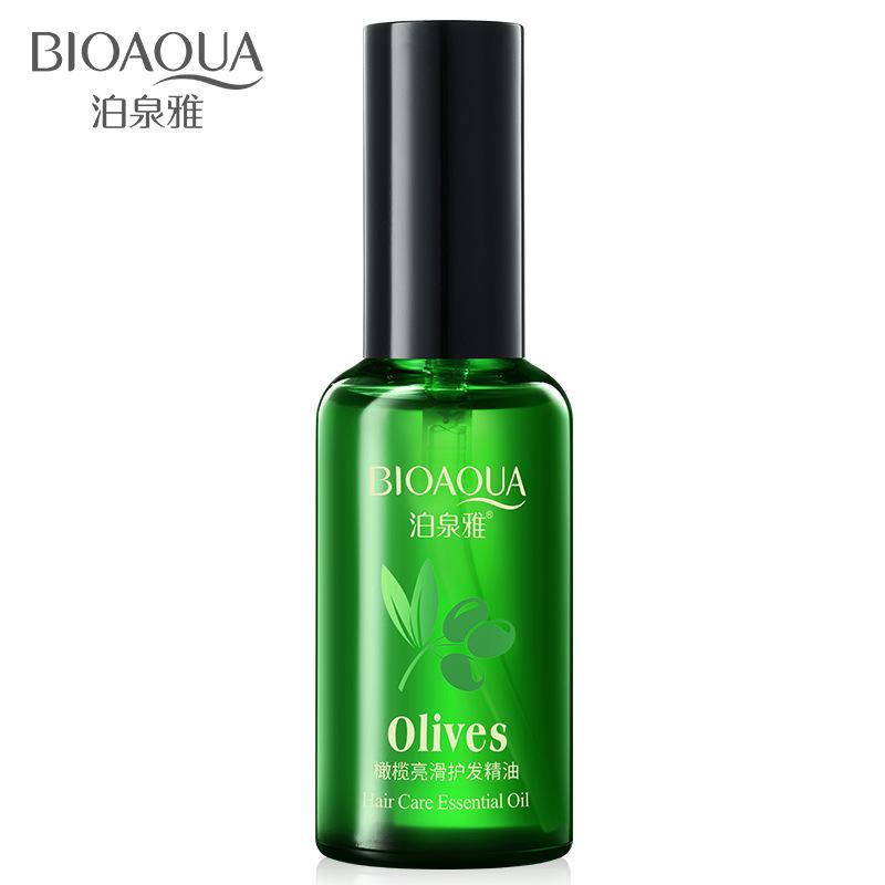 Bioaqua Olive Disposable Hair Care Essential Oil Dyeing and Perming Roll Straight Hair Conditioner Film Dry Dry Manic Split Hair Oil Application Scenario