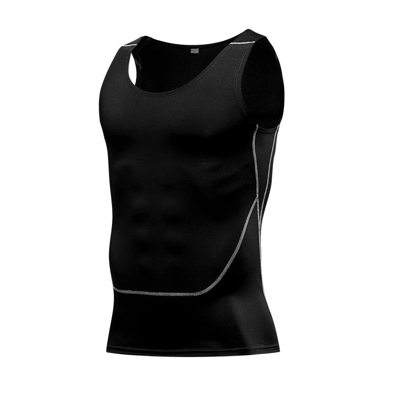 men's tight training vest sleeveless pro sports running gym basketball stretch quick-drying vest clothes
