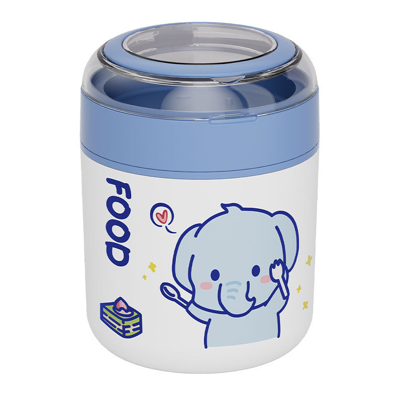S42-6742 Oatmeal breakfast soup cup 304 stainless steel milk cup portable cute cup with spoon for students Application Scenario
