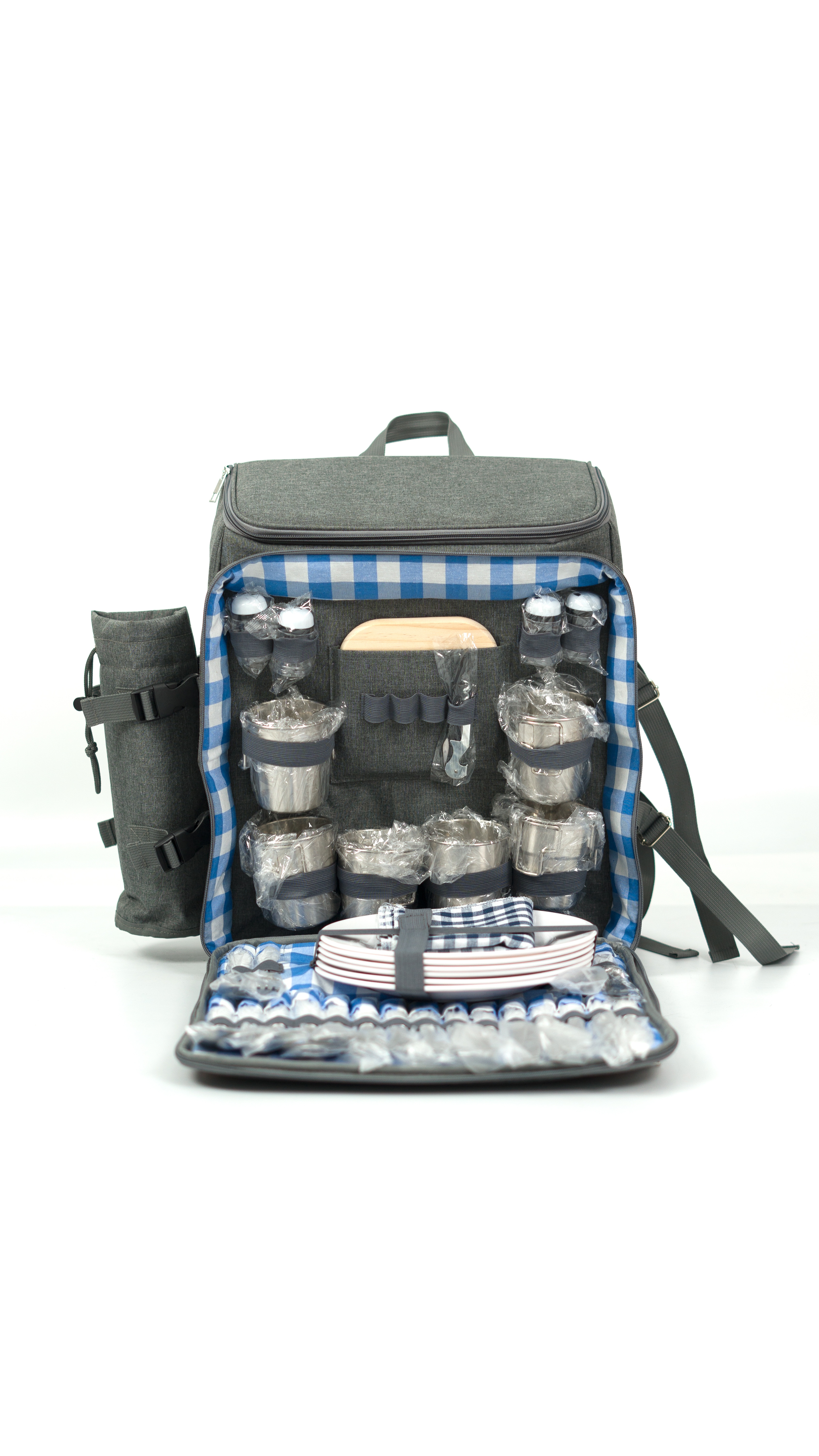 CHANODUG/ Chanodojihu Hiking Bag, 6-person large picnic bag, picnic set, tableware, ice pack, backpack Item Picture