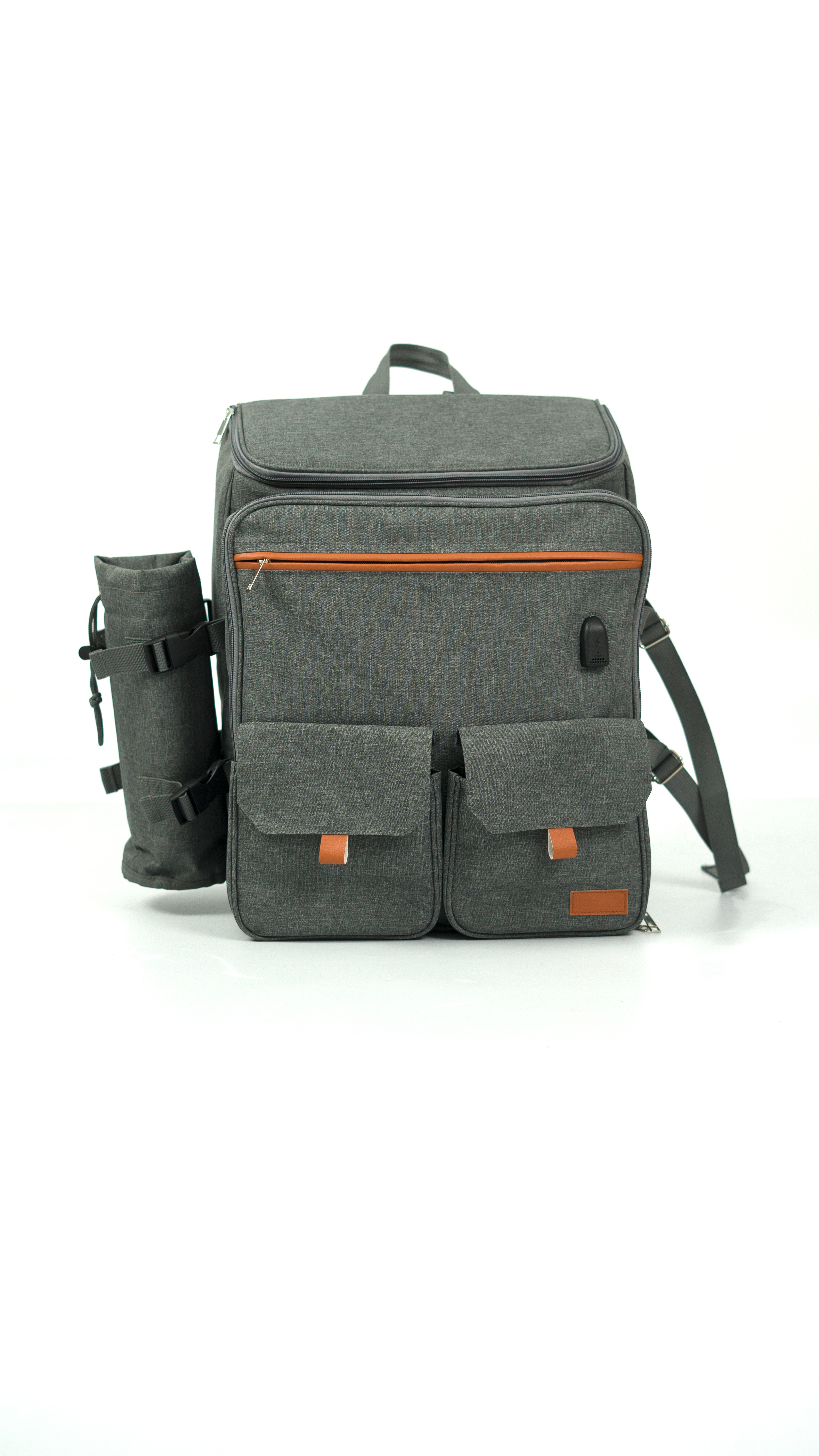 CHANODUG/ Chanodojihu Hiking Bag, 6-person large picnic bag, picnic set, tableware, ice pack, backpack