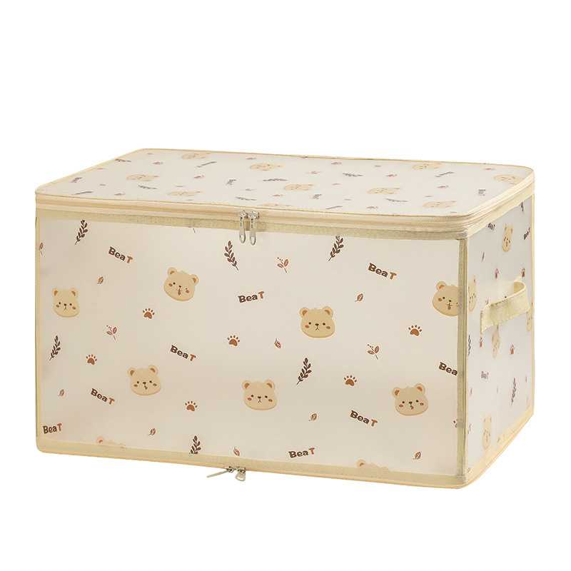 收纳箱/收纳/透明真空收纳箱/棉麻收纳箱/百纳箱棉麻白底实物图