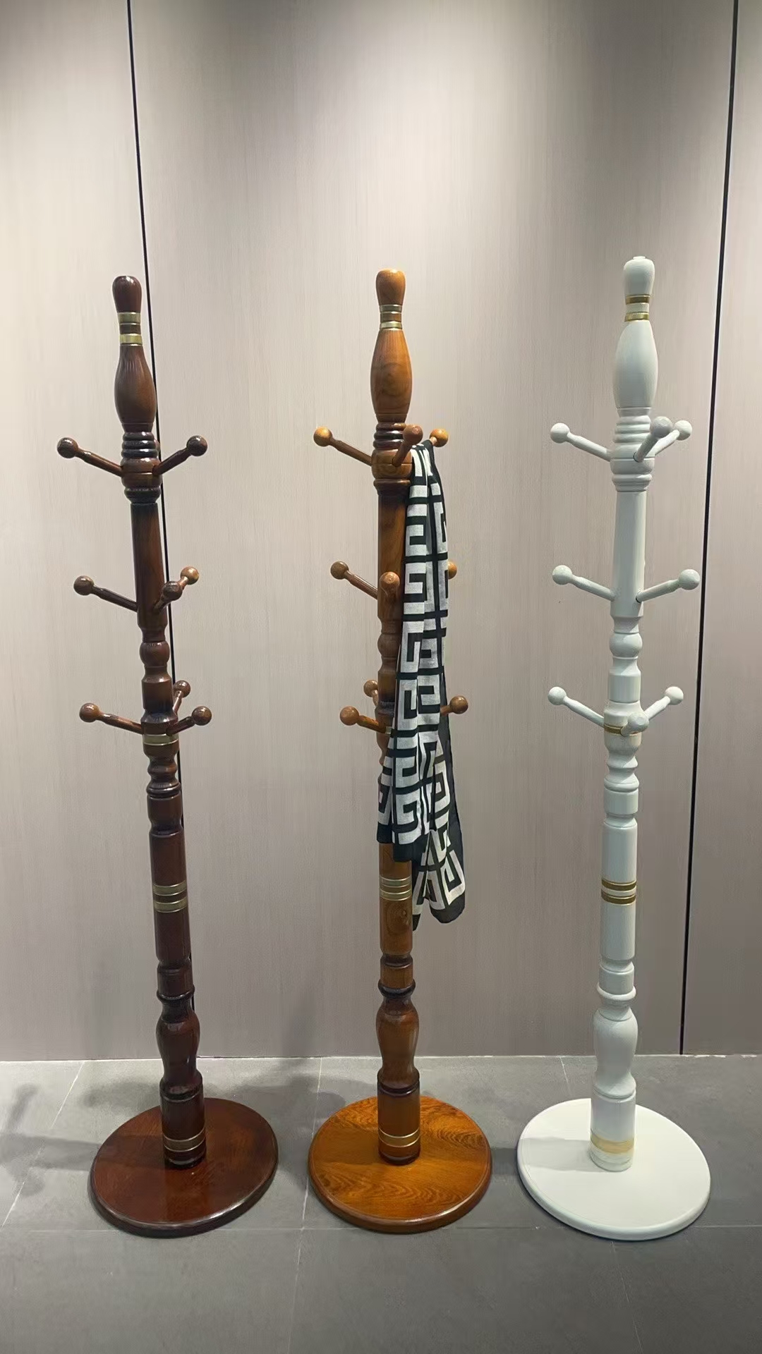 实木衣帽架加粗落地衣服架立式客厅挂衣架落地卧室家用挂衣架收纳