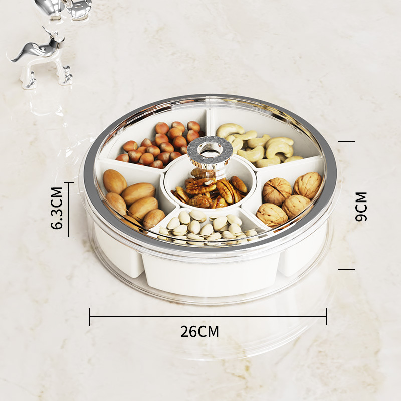 W74-WM-8802 Household living room storage of dried fruit tray High-end fruit tray Nuts dried fruit box storage of fruit tray undefined