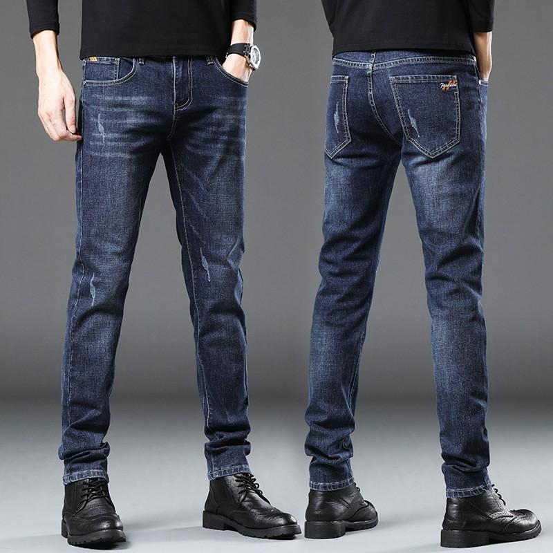 new spring and summer men's jeans men's baggy jogger pants casual loose elastic washed long pants men's fashion